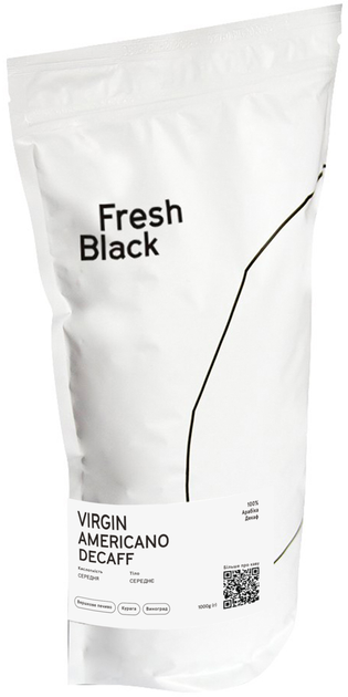 Акція на Кава без кофеїну Fresh Black Virgin Americano Decaff 1000 г від Rozetka