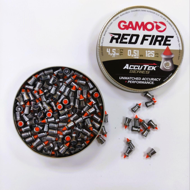 Пули Gamo Red Fire Accutek 4.5 мм, 0.49 гр. 125шук - изображение 1