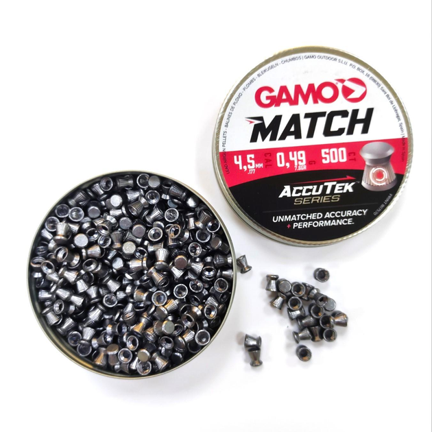 Кулі Gamo Match Accutek 500 шт. кал.4.5, 0.49 гр - зображення 1