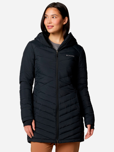 Акція на Куртка демісезонна подовжена з капюшоном жіноча Columbia Omni-Heat Joy Peak II Mid Jacket 2088641-010 XL Чорна від Rozetka