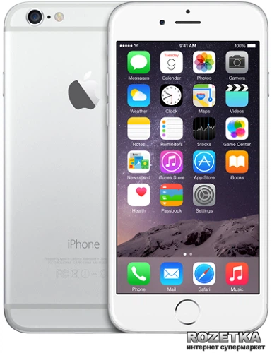 ✨美品✨Apple iPhone 6　シルバー　64GB 最大容量100% Мобільний телефон Apple iPhone 6 64GB Silver – фото, відгуки