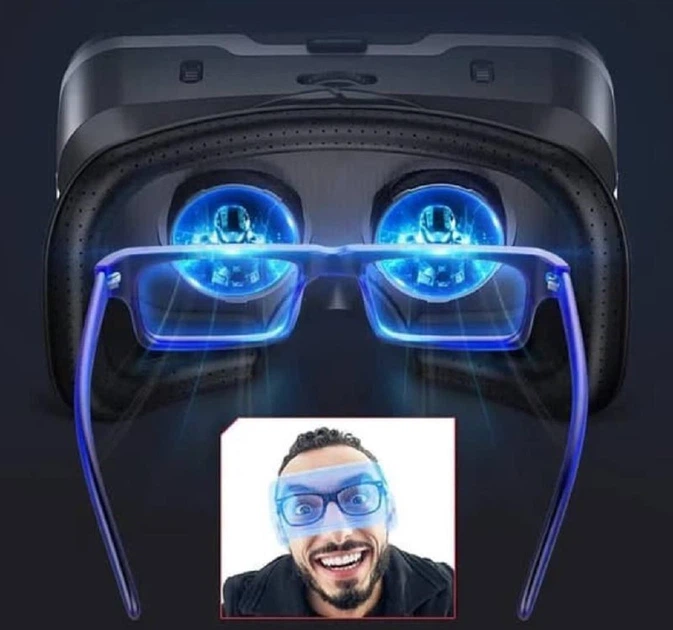 Vr очки шлем виртуальной реальности VR Box GO4EA с наушниками для смартфона iPhone Android с пультом - изображение 6
