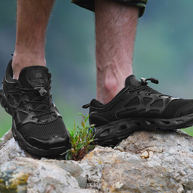 Кросівки тактично Han-Wild Outdoor Upstream Shoes Black 40 спецвзуття армійські військові - зображення 2