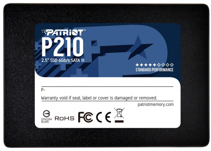 Твердотельный накопитель SSD 256Gb Patriot P210 SATA3 2.5 дюйма 3D TLC (P210S256G25) - Фото 1 Твердотельный накопитель SSD 256Gb Patriot P210 SATA3 2.5 дюйма 3D TLC (P210S256G25) - изображение 1
