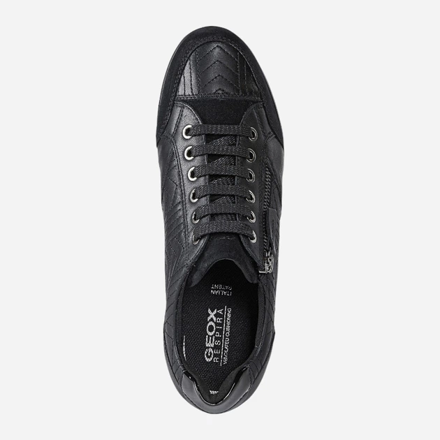 Sneakersy damskie skórzane Geox D0468C08522-C9999 40 Czarne (8054730778502) - obraz 4