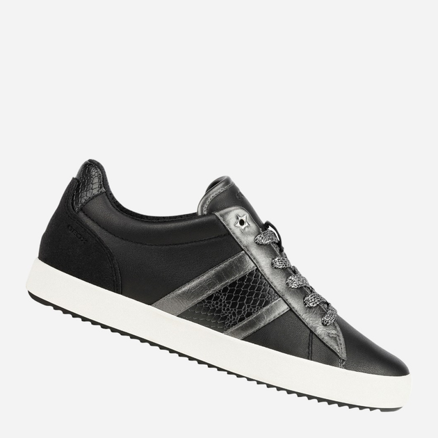 Sneakersy damskie skórzane Geox D166HA085BN-C9B1G 36 Czarne (8050036166487) - obraz 3