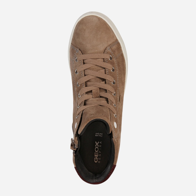Sneakersy damskie wysokie Geox D2624C00022-C5M7J 36 Ciemnobeżowe (8050036844019) - obraz 4