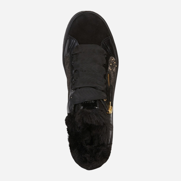 Zimowe sneakersy damskie ocieplane z futerkiem Geox D26FFA0BS22-C9999 40 Czarne (8050036771414) - obraz 4
