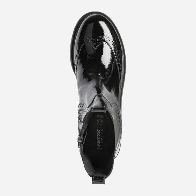 Botki damskie lakierowane Geox D26QDE00067-C9999 36 Czarne (8050036776181) - obraz 4