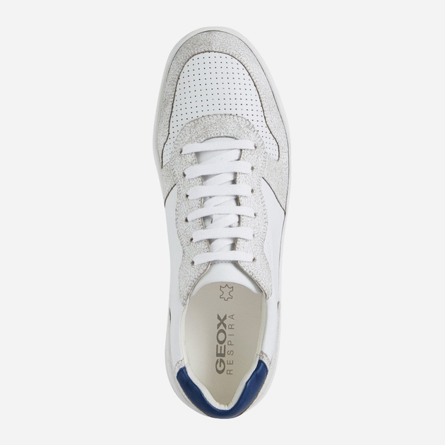 Sneakersy męskie skórzane Geox U25DXA03185-C1260 43 Białe (8050036600509) - obraz 4