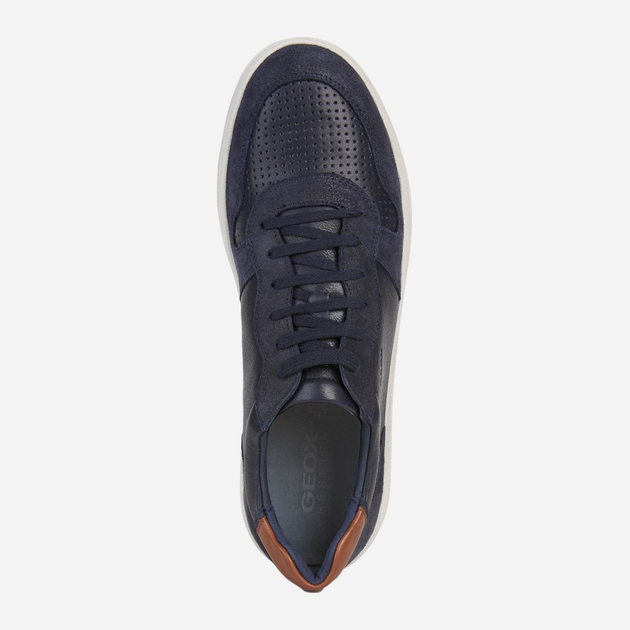 Sneakersy męskie skórzane Geox U25DXA03185-C4064 46 Granatowe (8050036853837) - obraz 4
