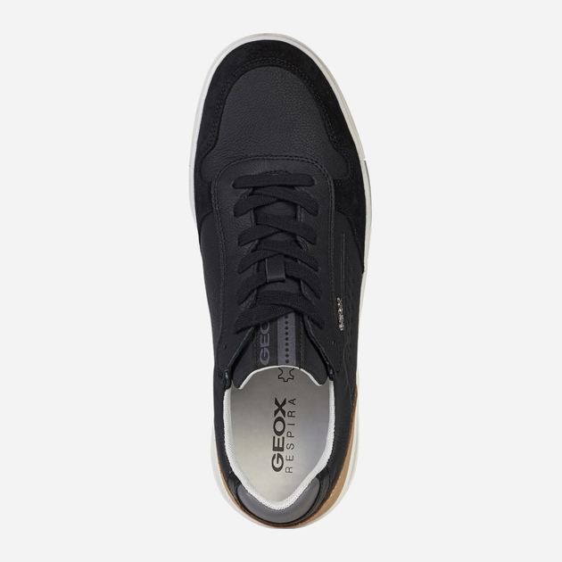 Sneakersy męskie skórzane Geox U15AGB0LM22-C9209 43 Czarne (8050036065162) - obraz 4