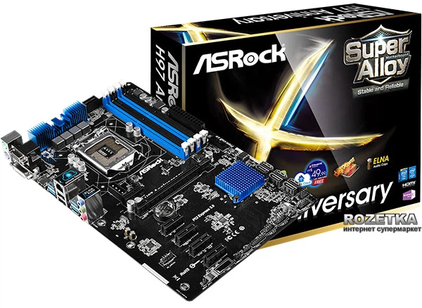 Материнская плата ASRock H97 Anniversary (s1150, Intel H97, PCI