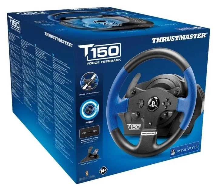 Руль с педалями Thrustmaster PC/PS3/PS4 T150 Force Feedback Official Sony licensed Black (4160628) [64341] - изображение 6