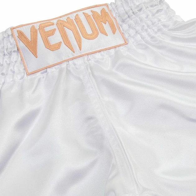 Шорты для тайского бокса Venum Muay Thai Shorts Classic White Gold (VENUM-03813-226-XL) - изображение 3