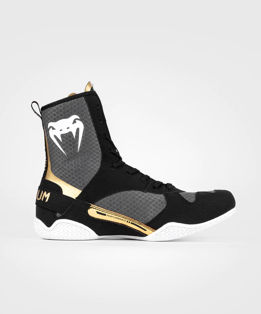 Боксерки Venum Elite Boxing Shoes Black White Gold (VENUM-03681-523-8-40.5) - изображение 3