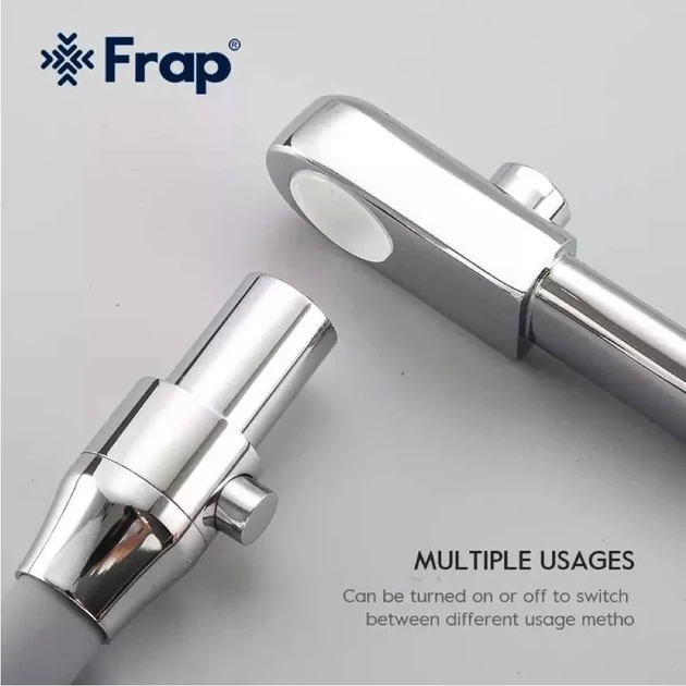 Смеситель для кухни на две воды Frap F4374 с гибким изливом, серый/хром - изображение 4