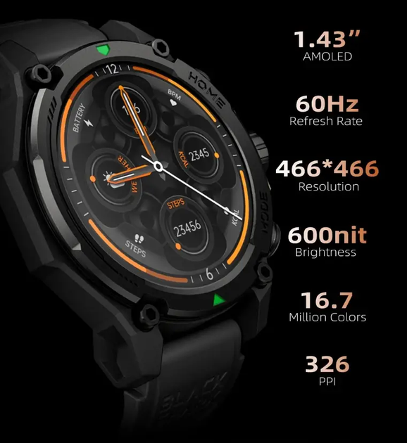 Розумний годинник Black Shark GS3 (Black) - зображення 8
