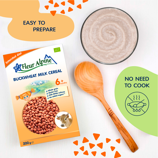 Каша молочна дитяча Fleur Alpine Buckwheat Гречана з 6 місяців 200 г (4779050670209) - зображення 4