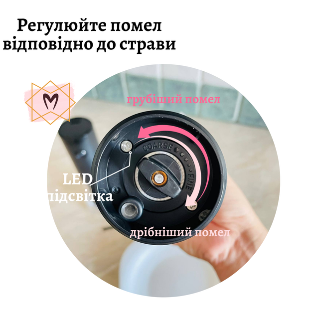 Набір електричних млинків для спецій з підставкою Memorik - изображение 6