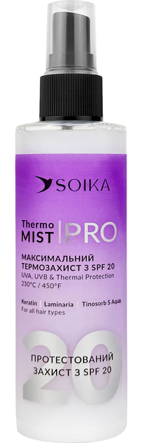 Спрей-термозахист для волосся Soika Thermo Mist Pro SPF 20 200 мл (4820238720770) - зображення 1