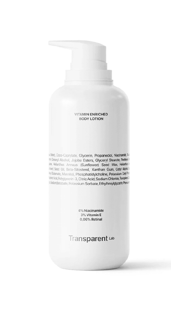 Збагачений вітамінами лосьйон для тіла Transparent Lab Vitamin Enriched Body Lotion 400 мл - Фото 1 Збагачений вітамінами лосьйон для тіла Transparent Lab Vitamin Enriched Body Lotion 400 мл - изображение 1