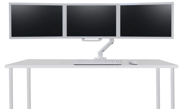 Кріплення для трьох моніторів Ergotron HX Triple Monitor Bow Kit White (98-009-216) - зображення 3