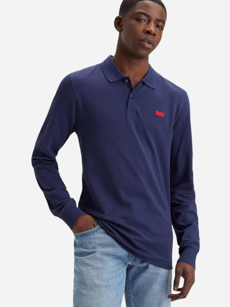 Поло довге чоловіче Levi's Ls Slim Housemark A5797-0001 M Синє (5401128154166) - зображення 1