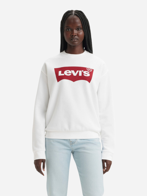 Bluza damska bez kaptura oversize Levi's Gr Everyday Crew A8800-0025 S Biała (5401157343654) - obraz 1