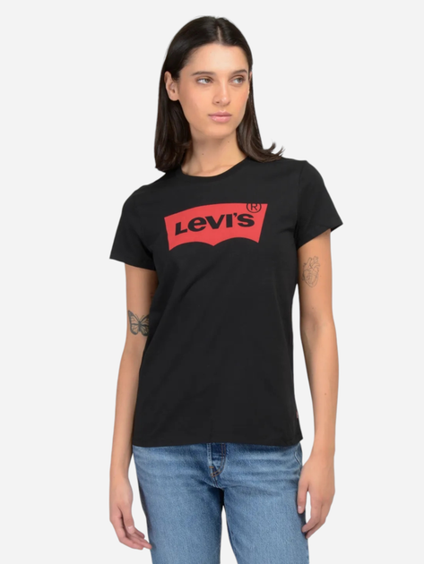 Футболка бавовняна жіноча Levi's The Perfect 17369-0466 M Чорна (5400816488378) - зображення 1