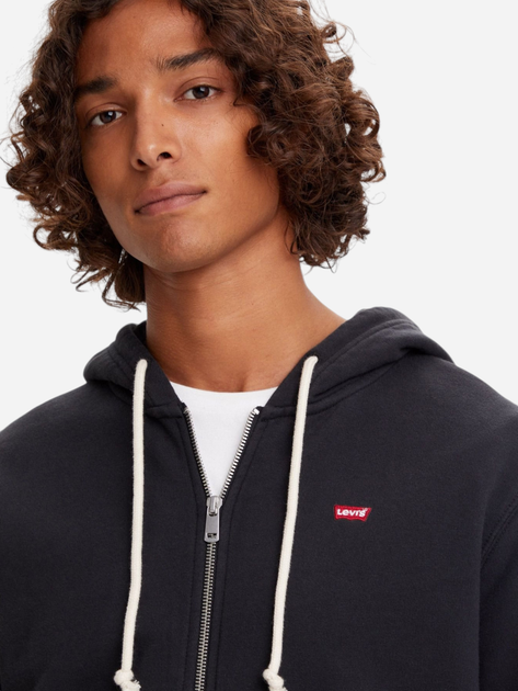 Толстовка на блискавці чоловіча Levi's The Original Hm Zip Up 34584-0016 M Чорна (5401043952472) - зображення 3