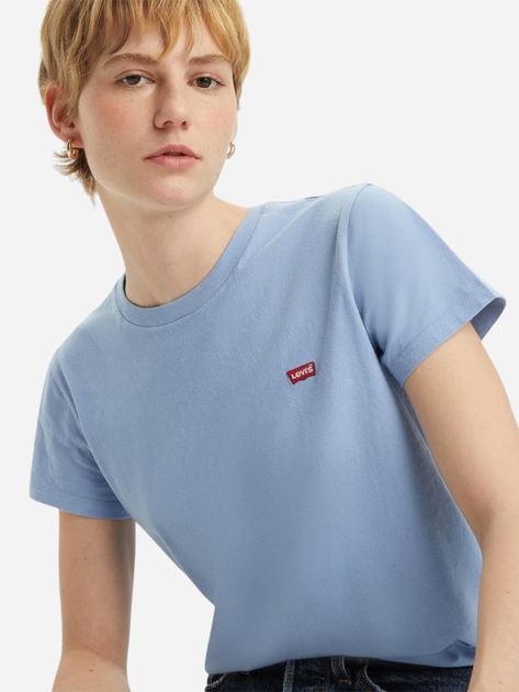 Футболка бавовняна жіноча Levi's Perfect 39185-0347 M Блакитна (5401157472750) - зображення 4