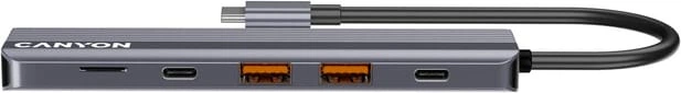 USB-хаб Canyon 6-в-1 4K USB-C DS-17 (CNS-TDS17) - зображення 4