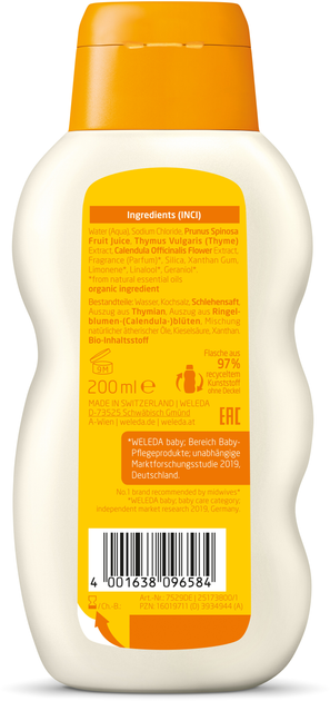 Płyn do kąpieli dla niemowląt Weleda Calendula 200 ml (4001638096584) - obraz 2