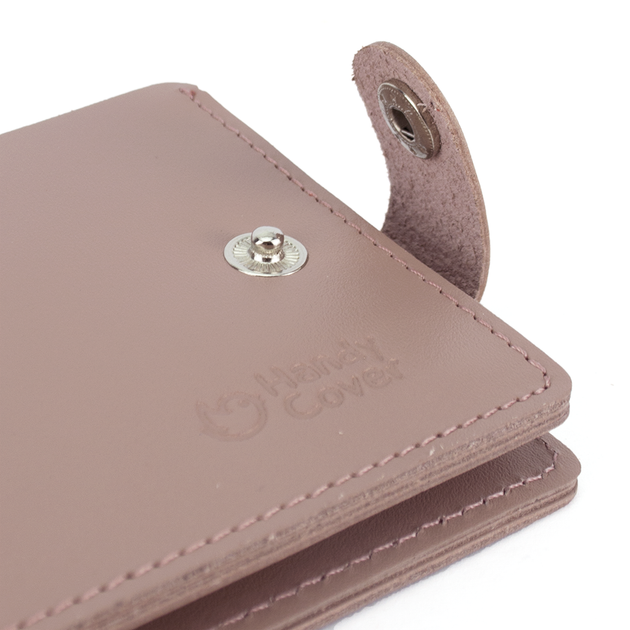 Жіноче портмоне шкіряне на кнопці Handycover HC0042 нюдовий - зображення 5
