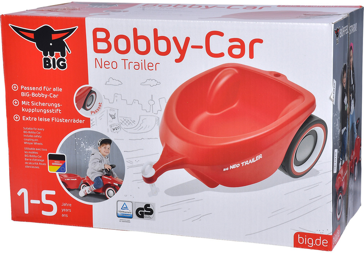 Przyczepa BIG Bobby Car Neo Trailer Czerwona (4004943562669) - obraz 1