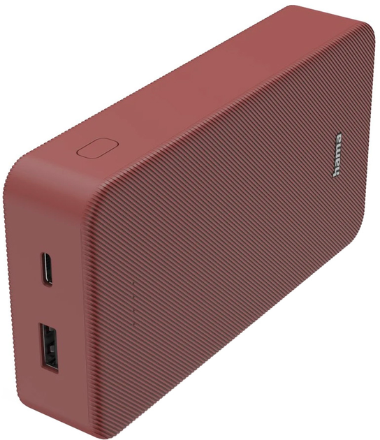 Powerbank Hama Color 20 20000 mAh Red (4047443514790) - obraz 2