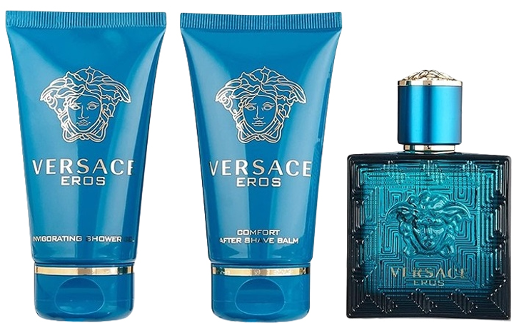 Набір для чоловіків Versace Eros Туалетна вода 50 мл + Гель для душу 50 мл + Бальзам після гоління 50 мл (8011003889280) - зображення 2