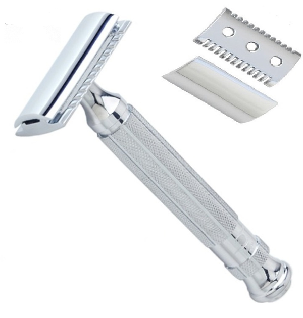 Бритва для гоління Т-подібна Pearl L-55 Chrome Closed comb & Open Comb - Фото 1 Бритва для гоління Т-подібна Pearl L-55 Chrome Closed comb & Open Comb - изображение 1