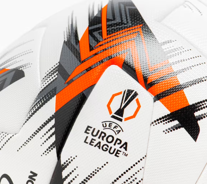 Футбольный Мяч №5 (68 до 70 см) KIPSTA UEFA Europa League Replica (от 12 лет) Гибридный Мяч Белый Оранжевый - изображение 3