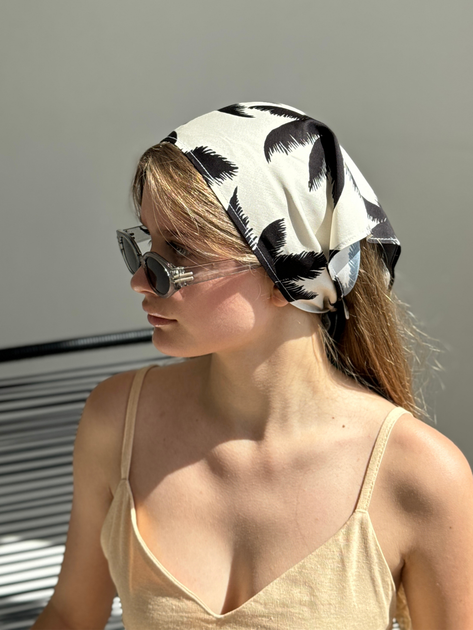 Жіноча літня косинка Пальма D.Hats біла - Фото 4 Жіноча літня косинка Пальма D.Hats біла - зображення 4