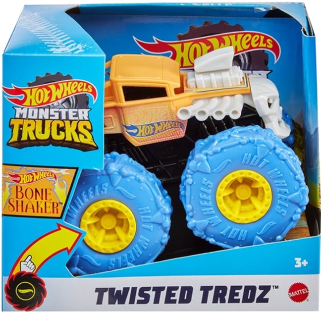 Машинка Hot Wheels Monster Trucks Twisted Tredz Bone Shaker Vehicle (0887961928334) - зображення 1