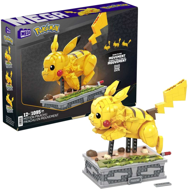 Набір Mega Pokemon Motion Pikachu Building Brick Set (0194735048083) - зображення 1