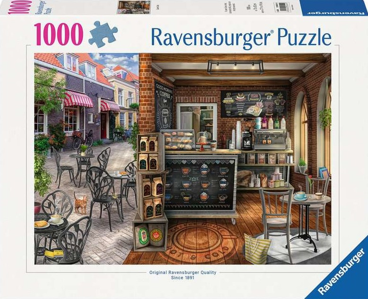 Пазл Ravensburger Чарівне кафе 70 х 50 см 1000 деталей (4005555005414) - зображення 1