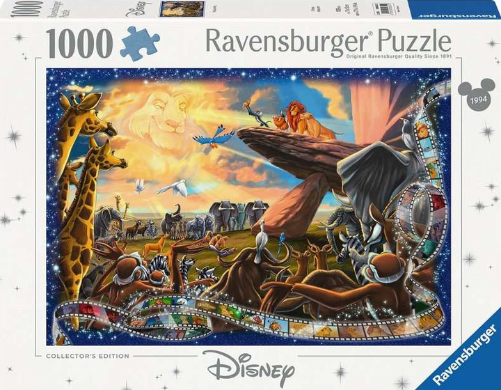 Пазл Ravensburger Classic Disney Король Лев 70 x 50 см 1000 деталей (4005555003212) - зображення 1