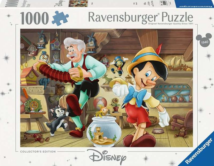 Puzzle Ravensburger Classic Disney Pinokio 70 x 50 cm 1000 elementów (4005555001089) - obraz 1