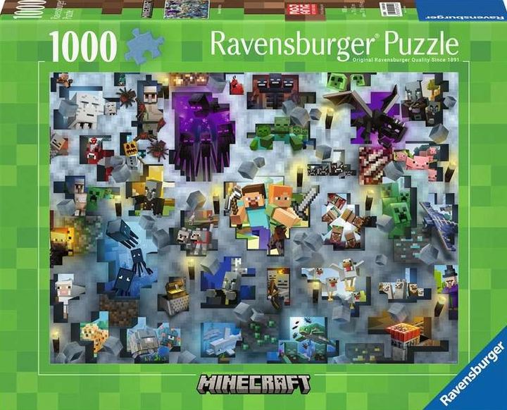 Пазл Ravensburger Challenge Minecraft 70 x 50 см 1000 деталей (4005555004226) - зображення 1