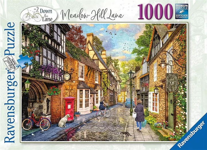 Puzzle Ravensburger Meadow Hill Lane 70 x 50 cm 1000 elementów (4005555001607) - obraz 1