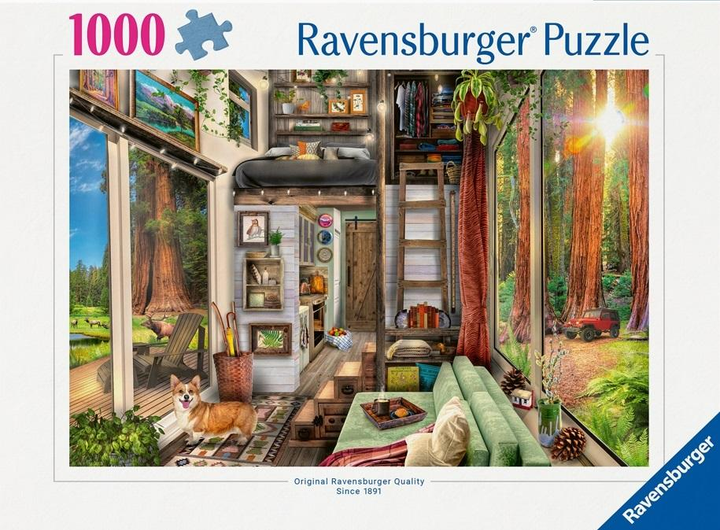 Пазл Ravensburger Будиночок у лісі 70 х 50 см 1000 деталей (4005555006343) - зображення 1