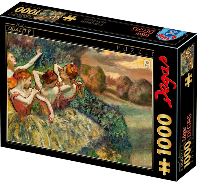 Puzzle D-Toys Edgar Degas Cztery tancerki 68 x 47 cm 1000 elementów (5947502877677) - obraz 1